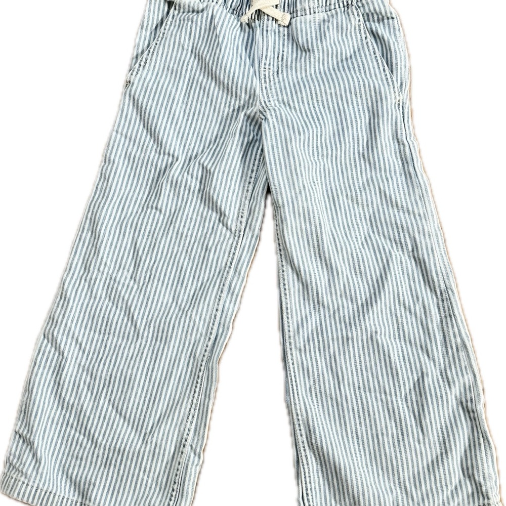 Wide-Leg Striped Denim Pants | Girls 6-7 - Picture 2 of 7
